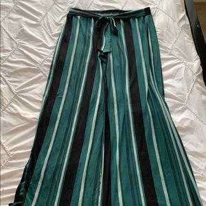 striped green dress pants